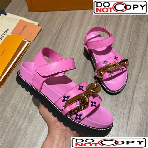 pink louis vuitton sandals